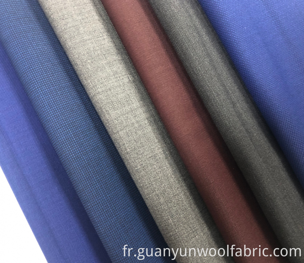 Worsted wool fabric